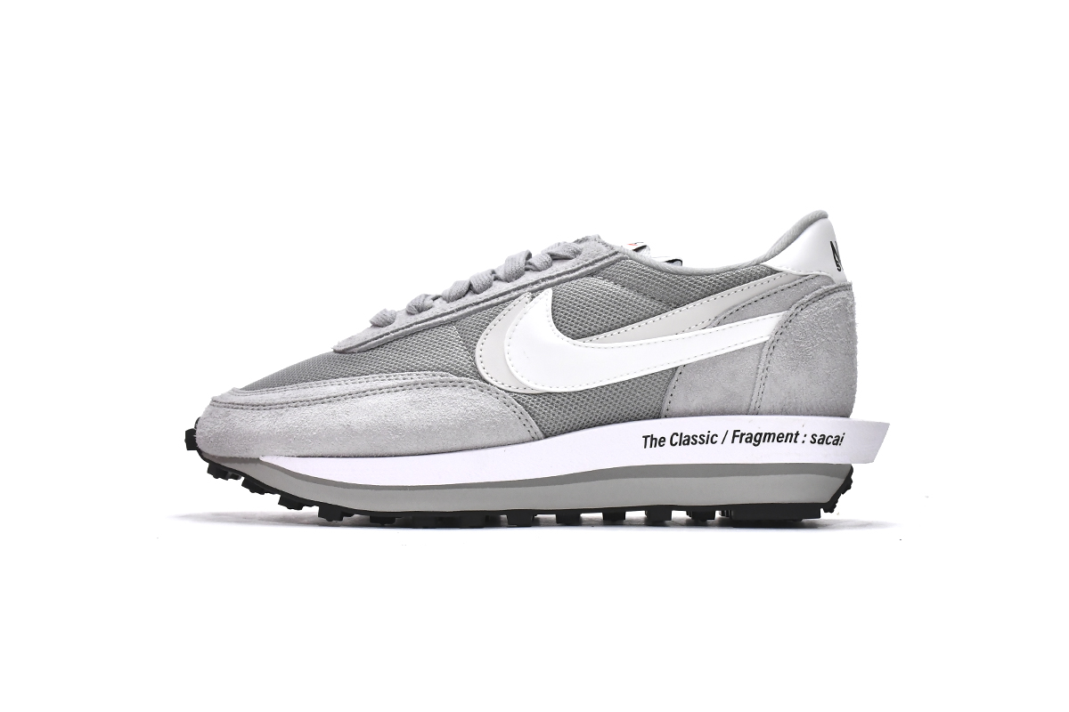 TOP版耐克华夫跑鞋 联名灰 Sacai x Nike LDWaffle Light Smoke Grey