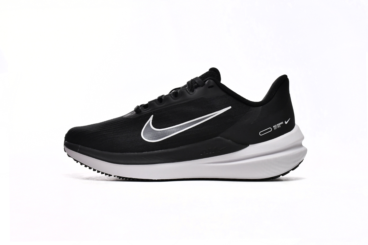 耐克W9低帮跑步鞋 黑色-1 Nike Air Winflo 9 Black Dark Smoke Grey