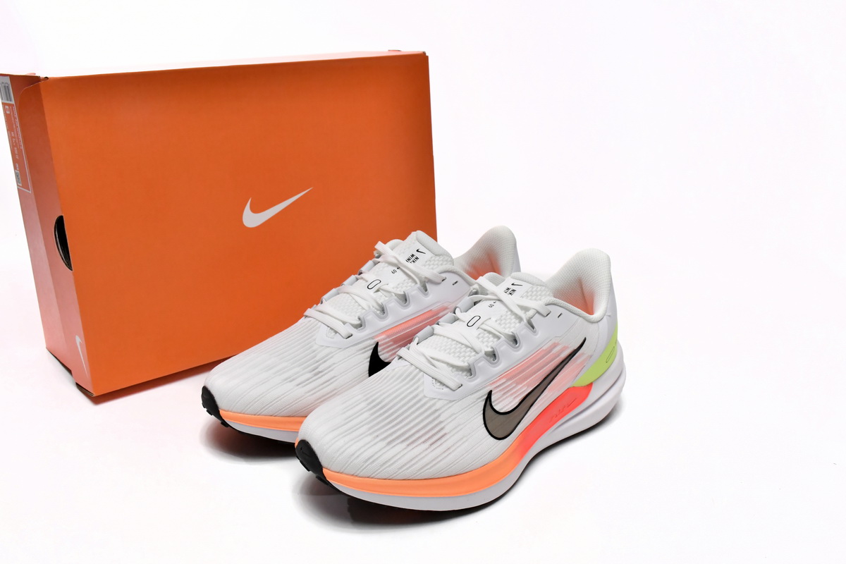 耐克W9低帮跑步鞋 白橙-9 Nike Air Winflo 9 White Orange