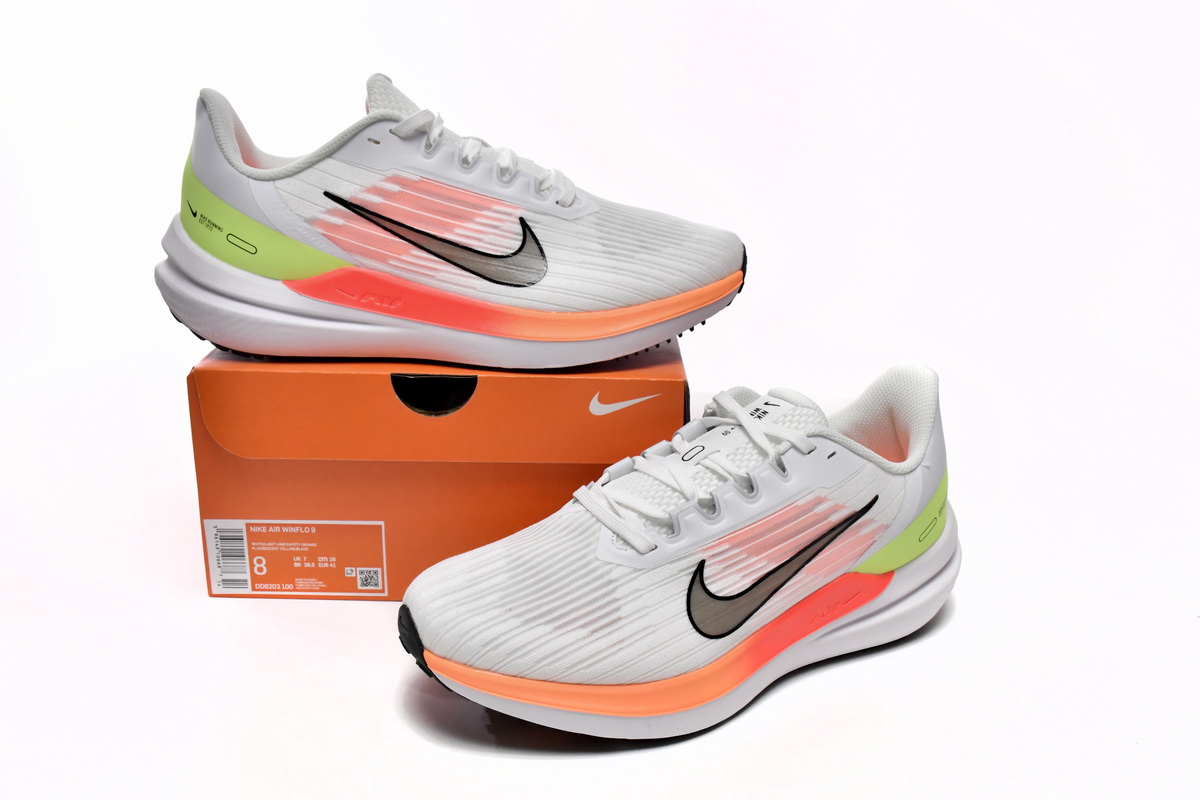 耐克W9低帮跑步鞋 白橙-9 Nike Air Winflo 9 White Orange