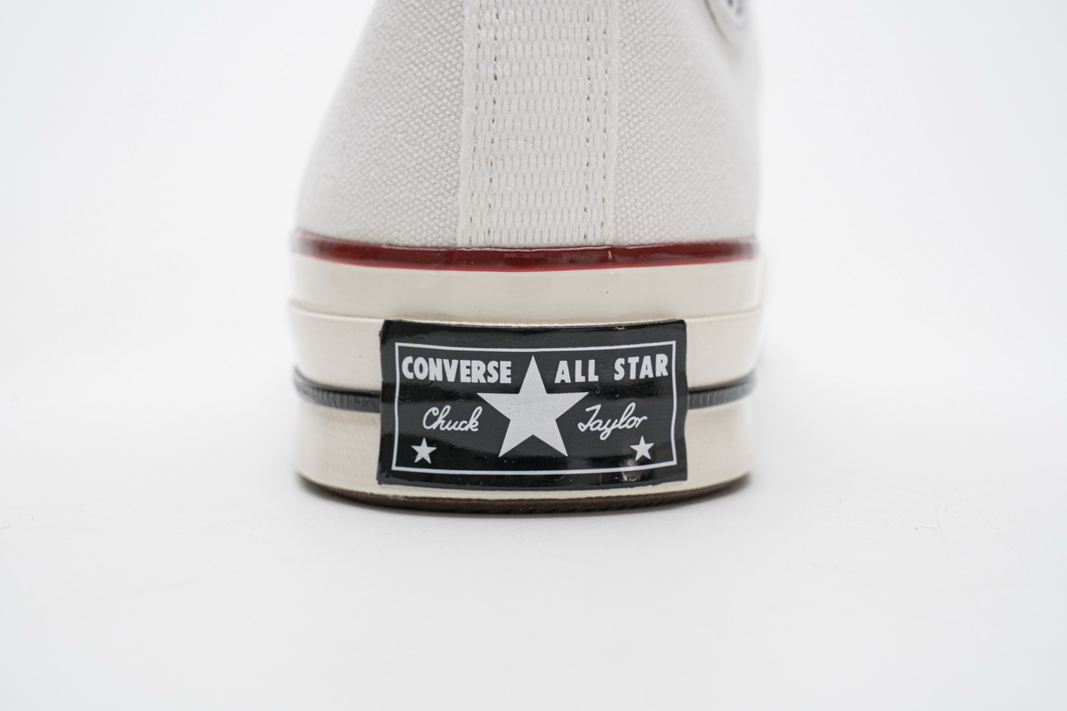 匡威高帮双围条蓝底帆布板鞋 白色 Converse Chuck 70 HI White Garnet Egret