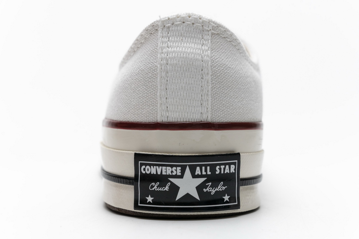 匡威低帮双围条蓝底帆布板鞋 白色 Converse Chuck 70 OX White Garnet Egret