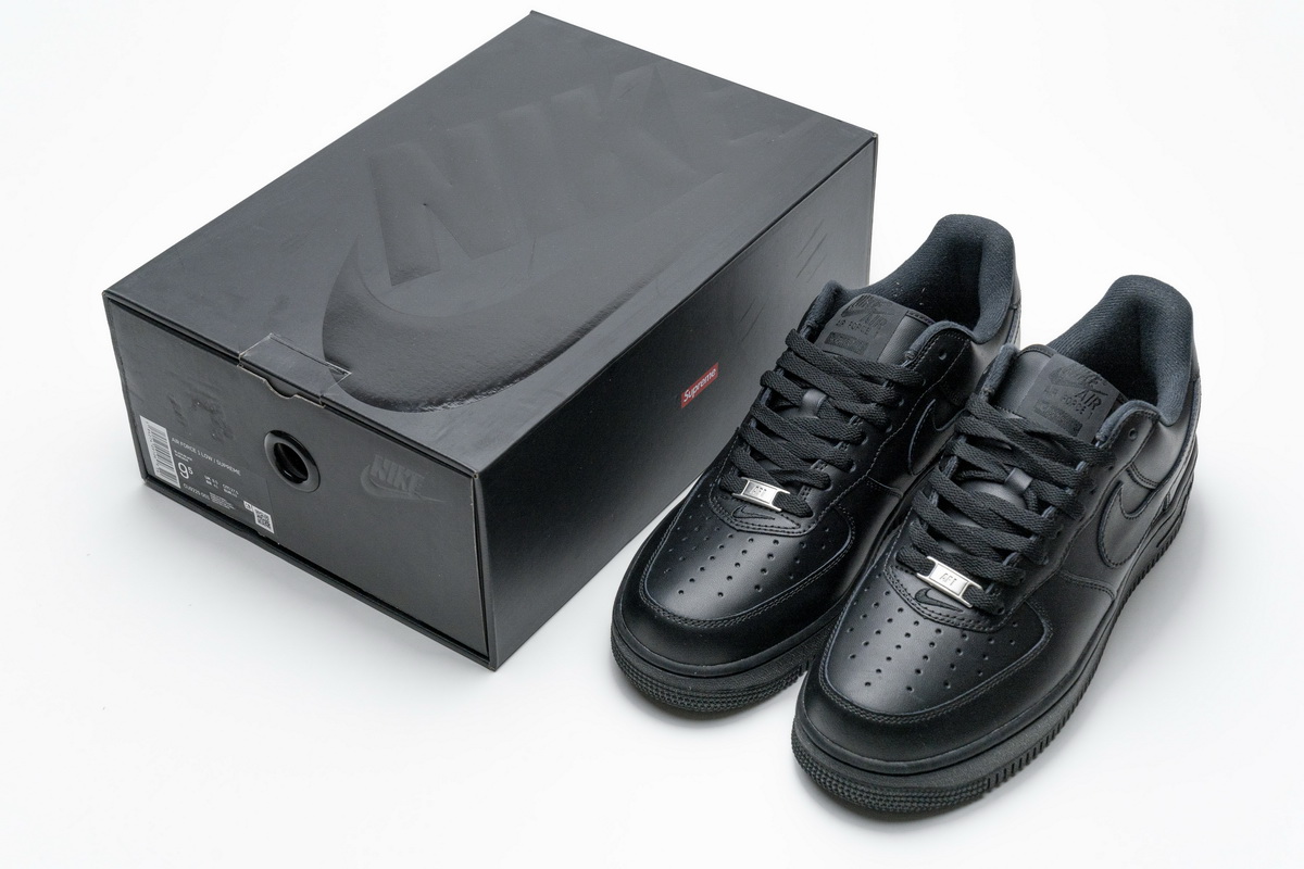 TS空军 SUP黑色 Nike Air Force 1 Low  Supreme Black