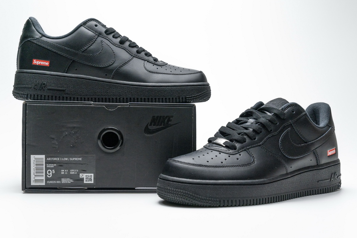 TS空军 SUP黑色 Nike Air Force 1 Low  Supreme Black