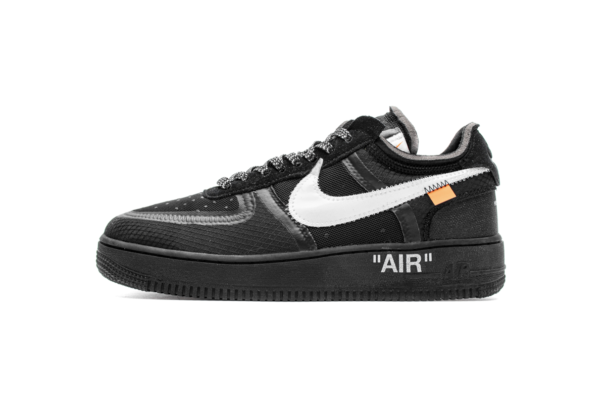 STOS空军 黑白 OFF WHITE X Nike Air Force 1 Low  Low Black