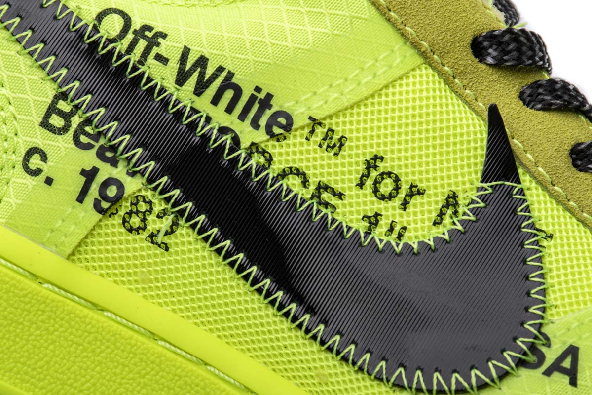 STOS空军 荧光绿 OFF WHITE X Nike Air Force 1 Low  Low Volt