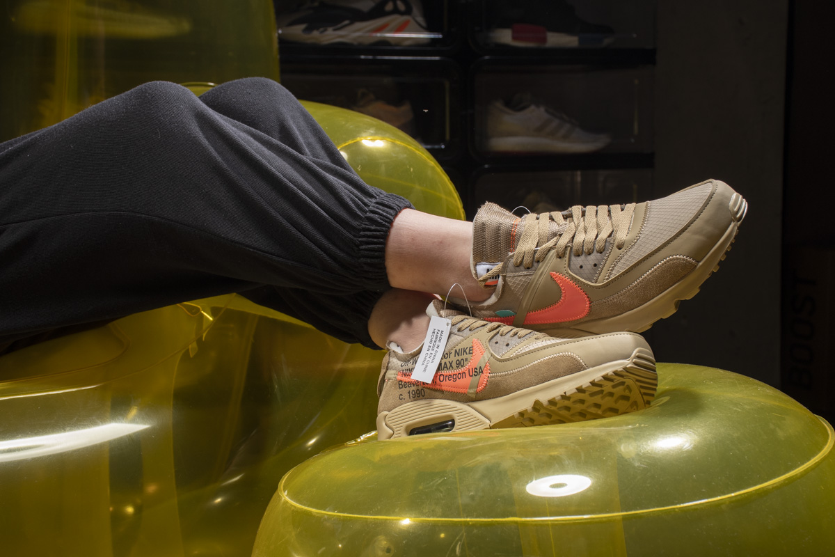 STOS 90 沙漠色OW OFF-WHITE x Nike Air Max 90  Desert Ore